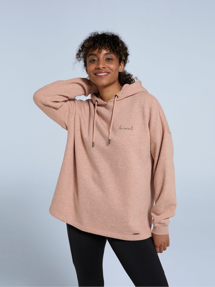 Animal Pink Amber Womens Relaxed Hoodie - Image 1 of 4