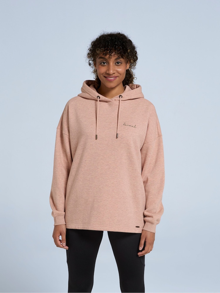 Animal Pink Amber Womens Relaxed Hoodie - Image 4 of 4