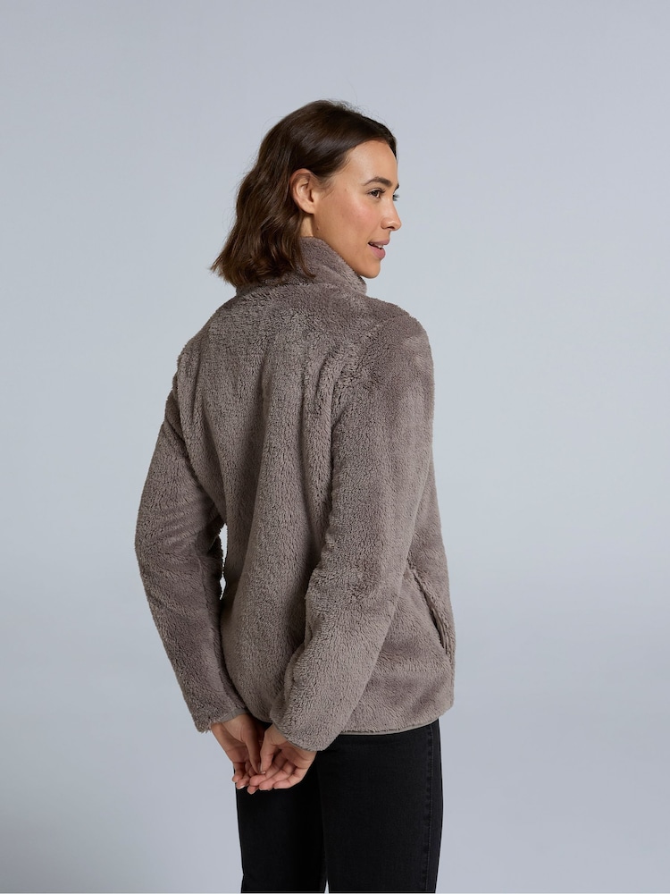 Animal Brown Teddy Womens Fleece Jacket - Image 2 of 4