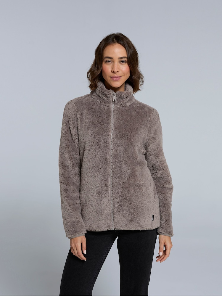 Animal Brown Teddy Womens Fleece Jacket - Image 4 of 4