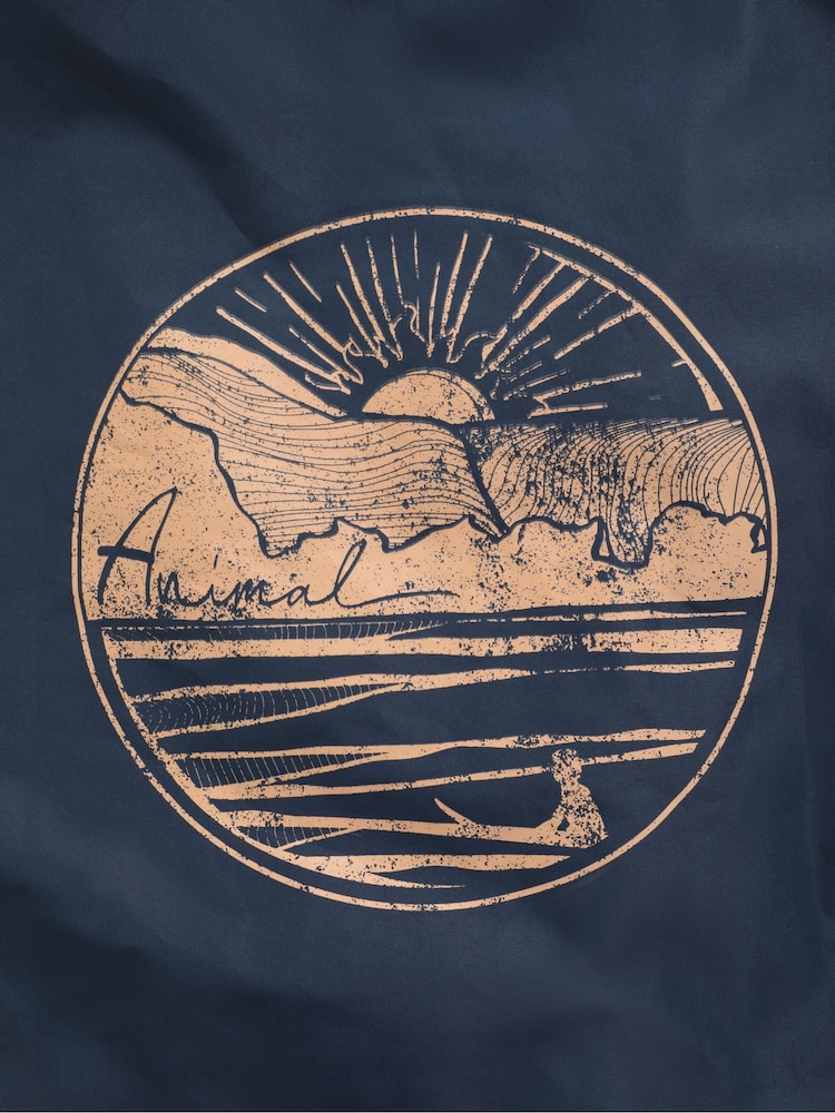 Animal Navy Misty Fleece Lined Waterproof Parka - Image 9 of 9