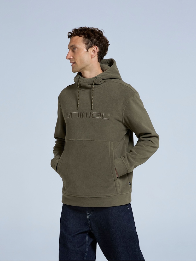 Animal Green Mens Louis Fleece Hoodie - Image 4 of 4