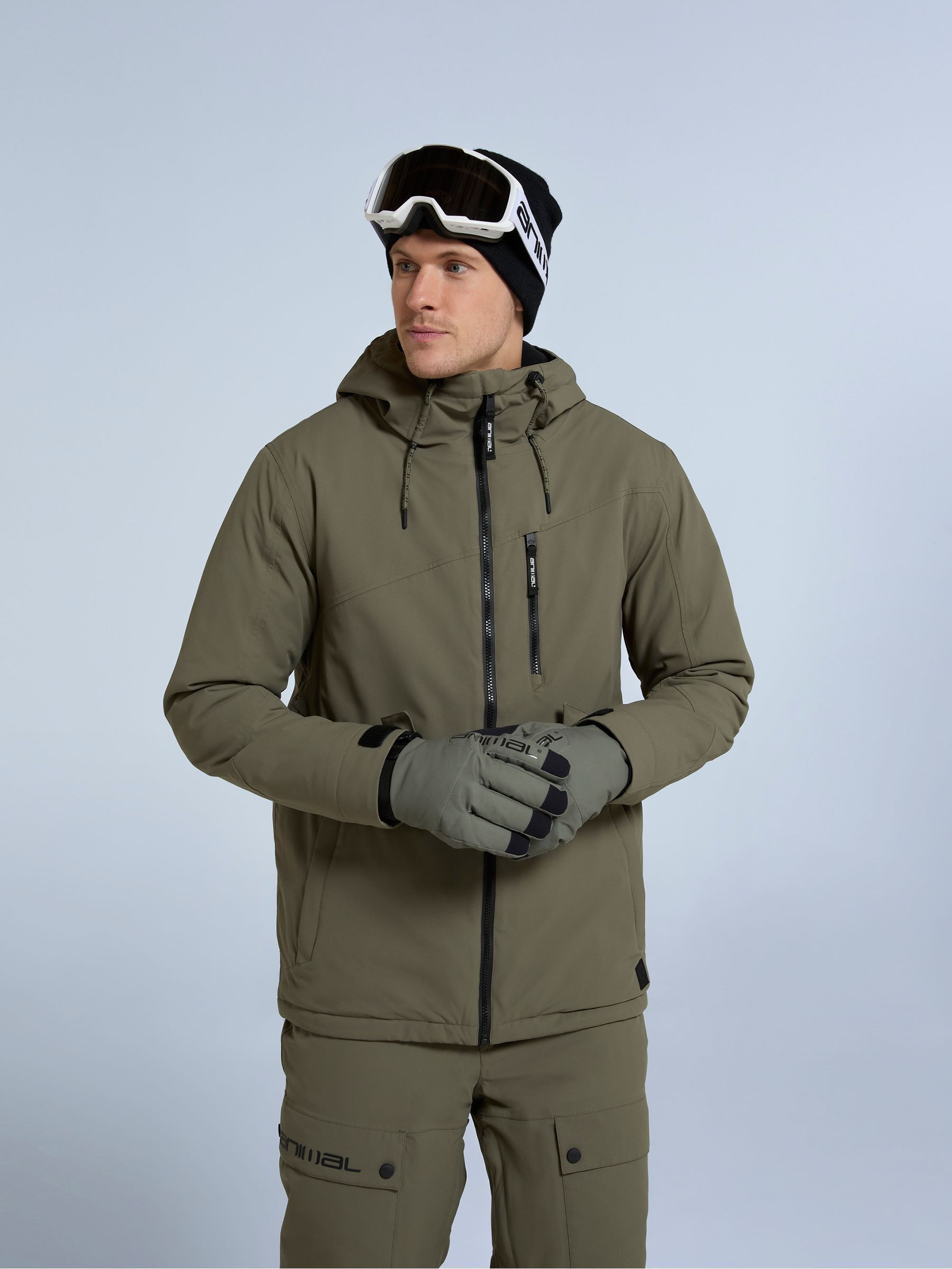 Animal Green Mens Laxx Logo Snow Jacket