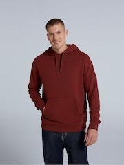 Animal Red Mens Icon Drop Shoulder 100% Cotton Hoodie - Image 1 of 8