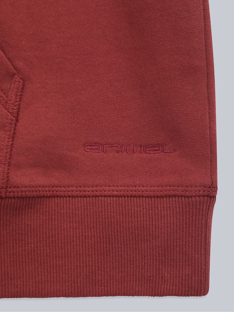 Animal Red Mens Icon Drop Shoulder 100% Cotton Hoodie - Image 8 of 8