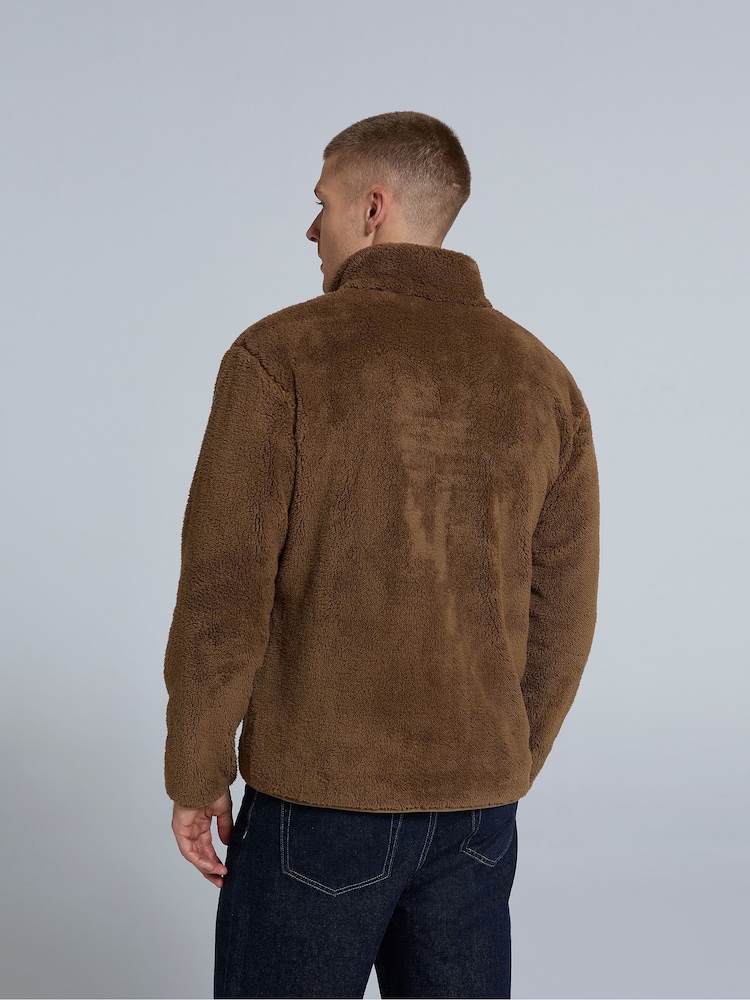 Animal Brown Teddy Mens Fleece Jacket - Image 3 of 4