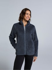 Animal Grey Teddy Womens Fleece Jacket - Image 1 of 9