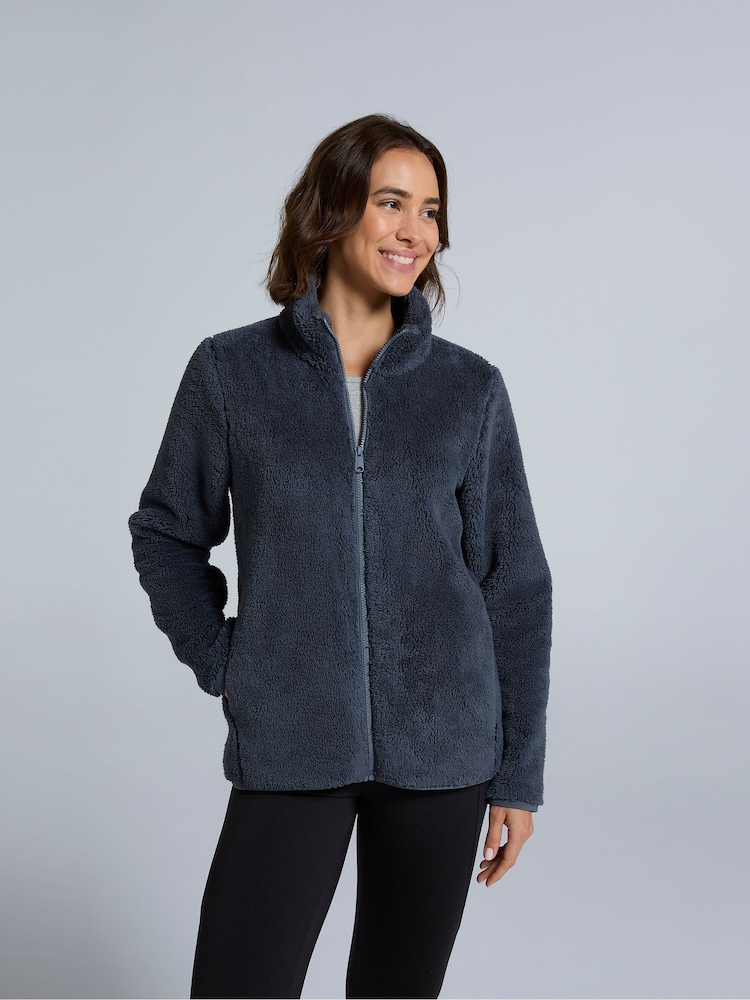 Animal Grey Teddy Womens Fleece Jacket - Image 1 of 9