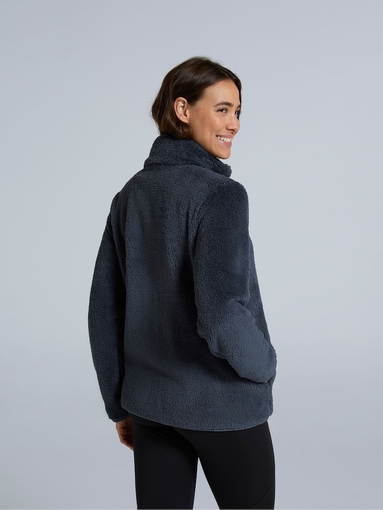 Animal Grey Teddy Womens Fleece Jacket - Image 2 of 9 Animal Grey Teddy Womens Fleece Jacket - Image 2 of 9