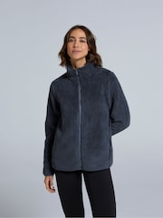 Animal Grey Teddy Womens Fleece Jacket - Image 4 of 9