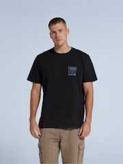 Animal Black Mens Chase Relaxed 100% Cotton T-Shirt - Image 3 of 4