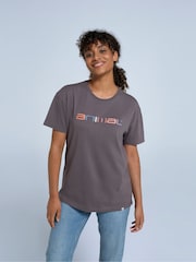Animal Grey Womens Leena Boxy 100% Cotton T-Shirt - Image 1 of 4