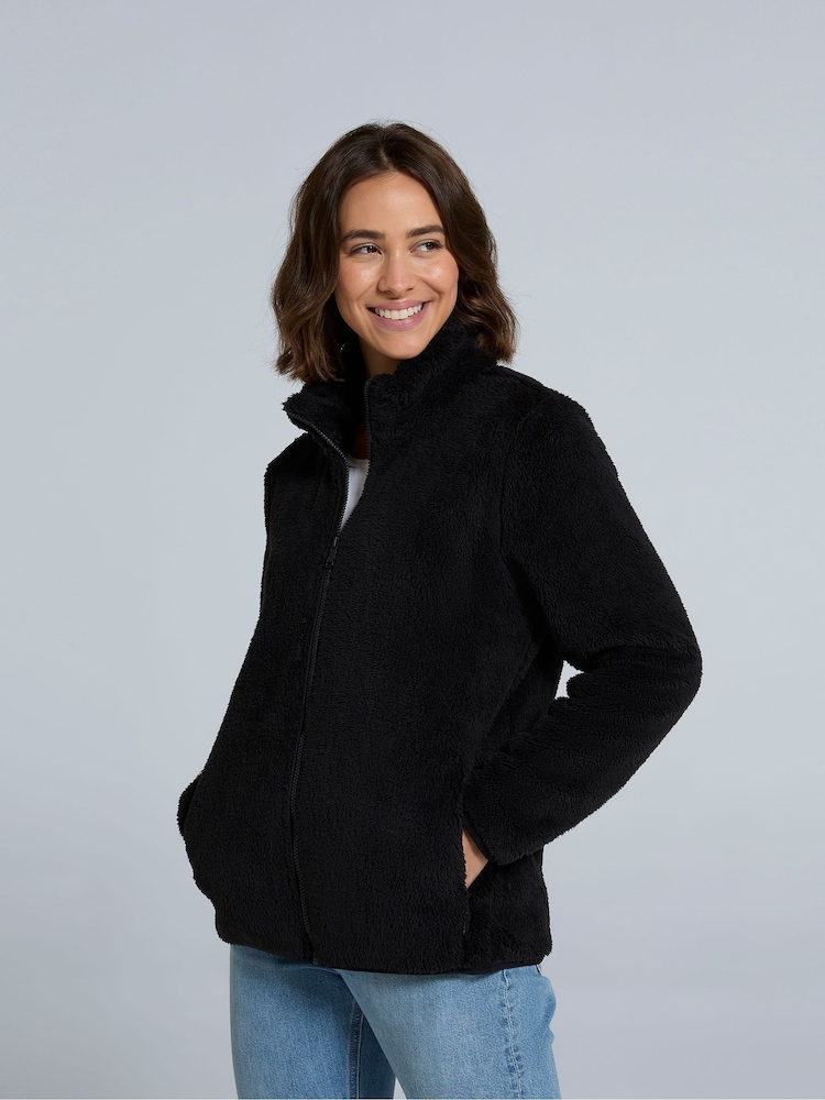Animal Black Teddy Womens Fleece Jacket - Image 1 of 4