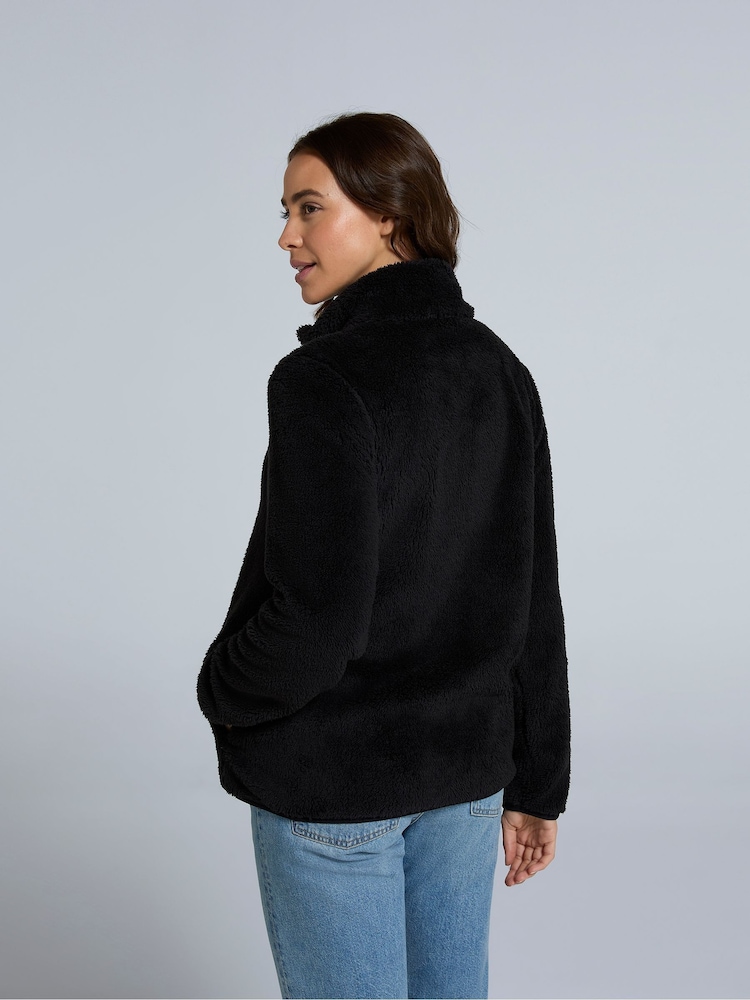 Animal Black Teddy Womens Fleece Jacket - Image 4 of 4