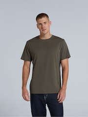 Animal Light Green Mens Icon Plain 100% Cotton T-Shirt - Image 2 of 5