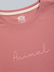 Animal Pink Womens Marina Logo T-Shirt - Image 3 of 4