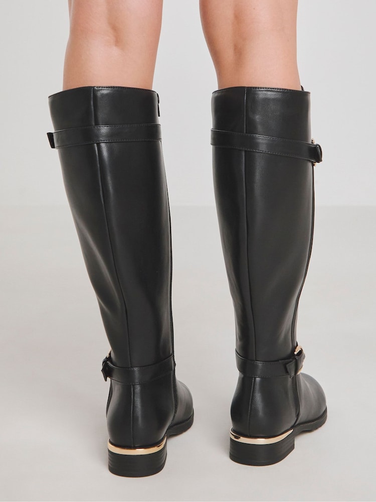 JD Williams Knee High Buckle Detail Boots in Wide fit - Slika 2 iz 4 JD Williams Knee High Buckle Detail Boots in Wide fit - Slika 2 iz 4