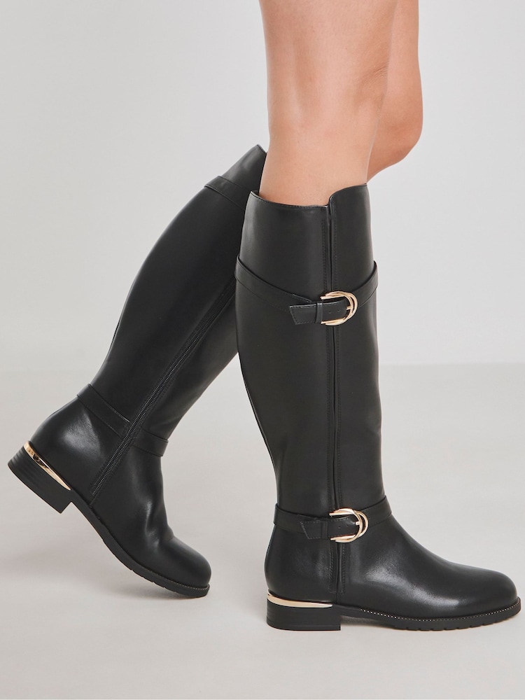 JD Williams Knee High Buckle Detail Boots in Wide fit - Slika 4 iz 4