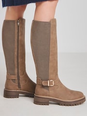 JD Williams Knee High Elasticated Boots With Buckle Detail In Wide Fit - Slika 4 iz 4