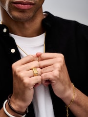 Orelia London Gold Tone Chunky Signet Ring - Image 2 of 3