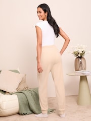 Friends Like These Cream Velour Ribbed Jogger Pyjama Bottoms - Image 4 of 4