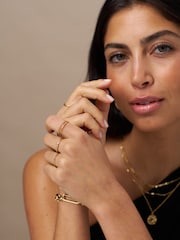 Orelia London Gold Tone Mixed Multi Ring Set - Image 3 of 4