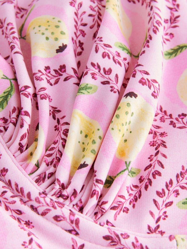 Pink Lemon Print Ultimate Support F-K Underwired Bikini Top - Image 11 of 11