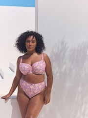 Pink Lemon Print Ultimate Support F-K Underwired Bikini Top - Image 6 of 11