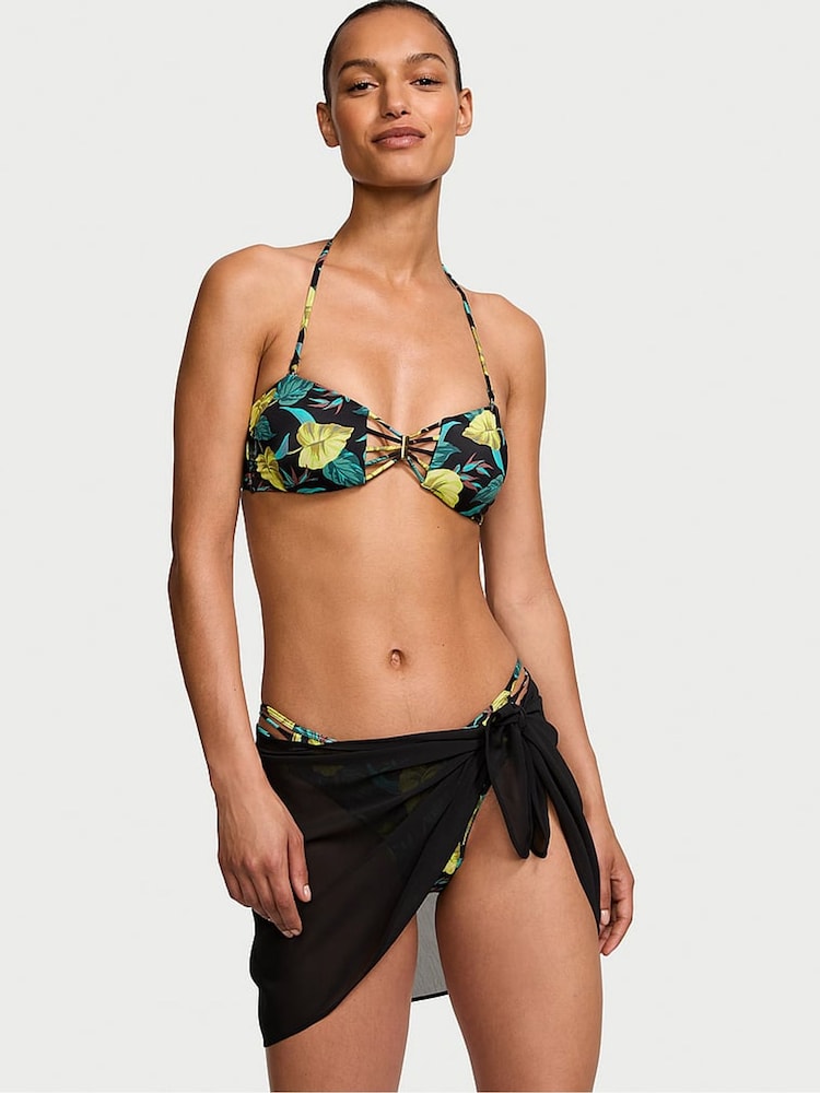 Victoria's Secret Black Sheer Crinkle Sarong - Image 1 of 2