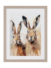 Art Marketing Brown Hare Pair Wall Art - Image 6 of 6