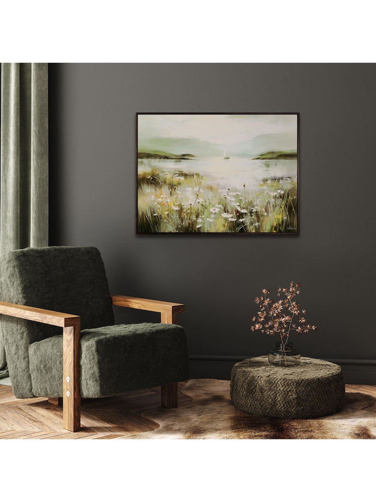 Art Marketing Green Mystic Lake Wall Art - Image 1 of 6