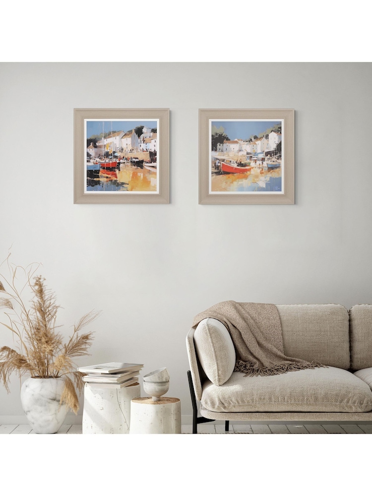 Art Marketing Multi Colourful Beach Cove Wall Art - Image 1 of 6