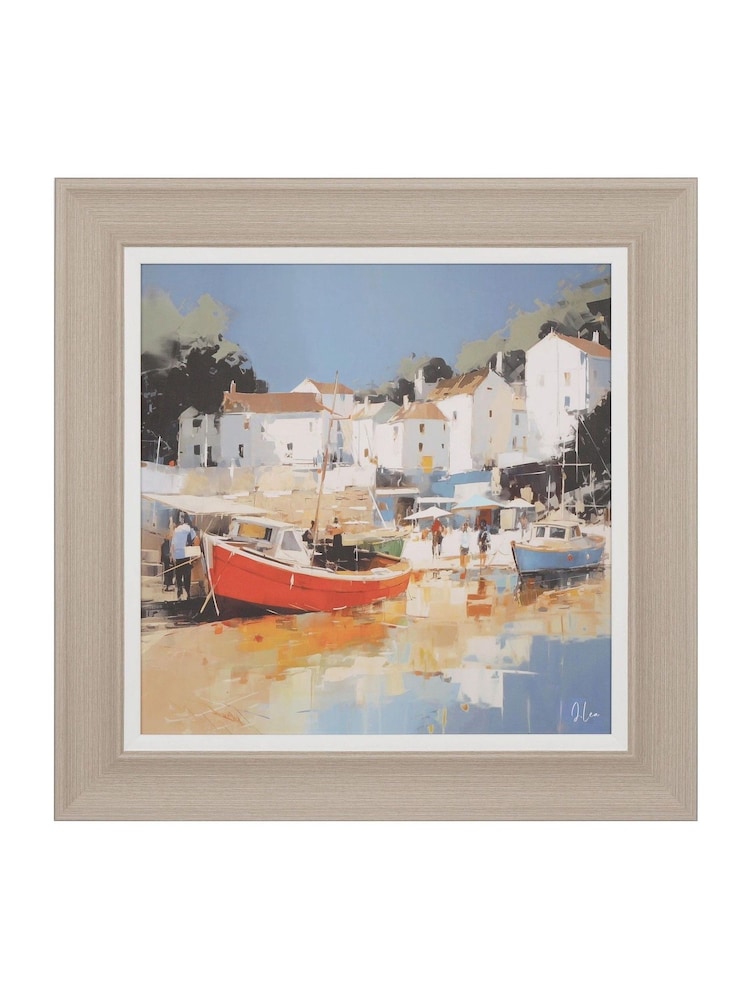 Art Marketing Multi Colourful Beach Cove Wall Art - Image 6 of 6