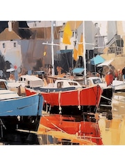 Art Marketing Multi Colourful Harbour Wall Art - Image 3 of 6