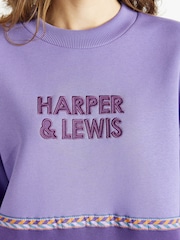 Harper & Lewis Purple Taran Sweater - Image 4 of 6