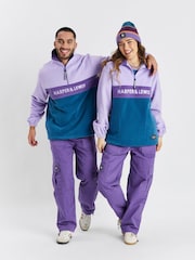 Harper & Lewis Purple Lavender Mellow 1/4 Zip Fleece - Image 2 of 6