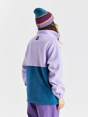 Harper & Lewis Purple Lavender Mellow 1/4 Zip Fleece - Image 6 of 6