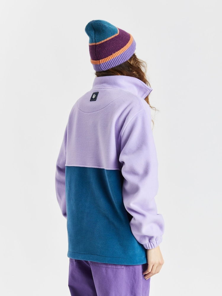 Harper & Lewis Purple Lavender Mellow 1/4 Zip Fleece - Image 6 of 6