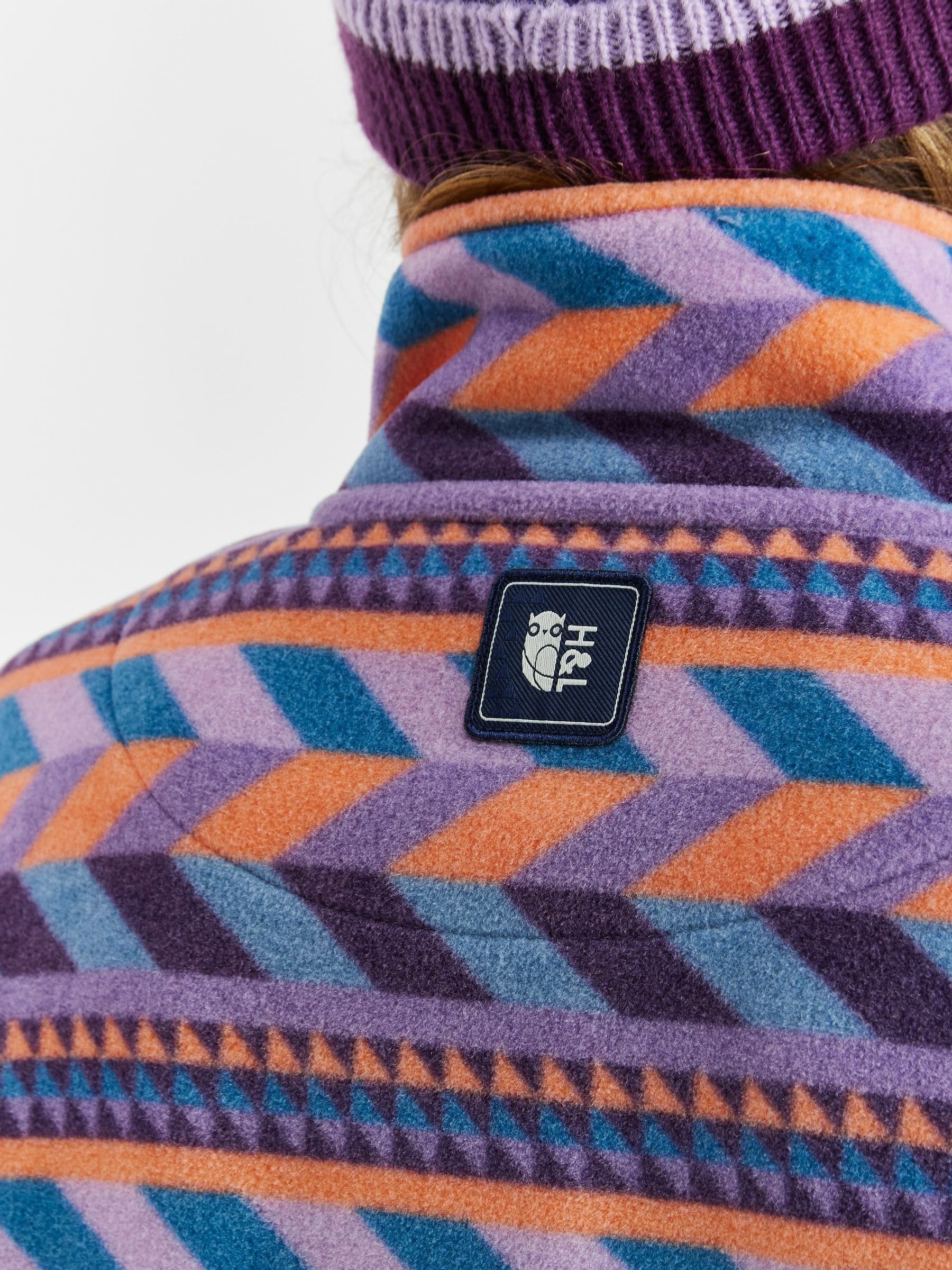 Buy Harper & Lewis Purple Raine Retro Pattern 1/4 Zip Fleece from Next  Luxembourg