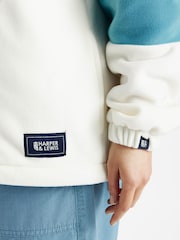 Harper & Lewis Blue Berkley 1/4 Zip Fleece - Image 7 of 7