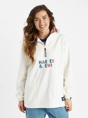 Harper & Lewis Cream Blanche 1/4 Zip Fleece - Image 2 of 5