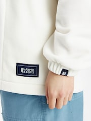 Harper & Lewis Cream Blanche 1/4 Zip Fleece - Image 5 of 5