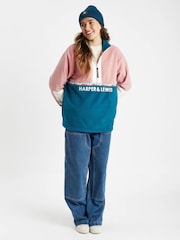 Harper & Lewis Pink Sebi 1/2 Zip Fleece - Image 4 of 5
