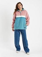 Harper & Lewis Pink Pink One Eighty Quarter Zip Dusty Fleece - Image 3 of 7