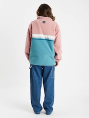 Harper & Lewis Pink Pink One Eighty Quarter Zip Dusty Fleece - Image 6 of 7