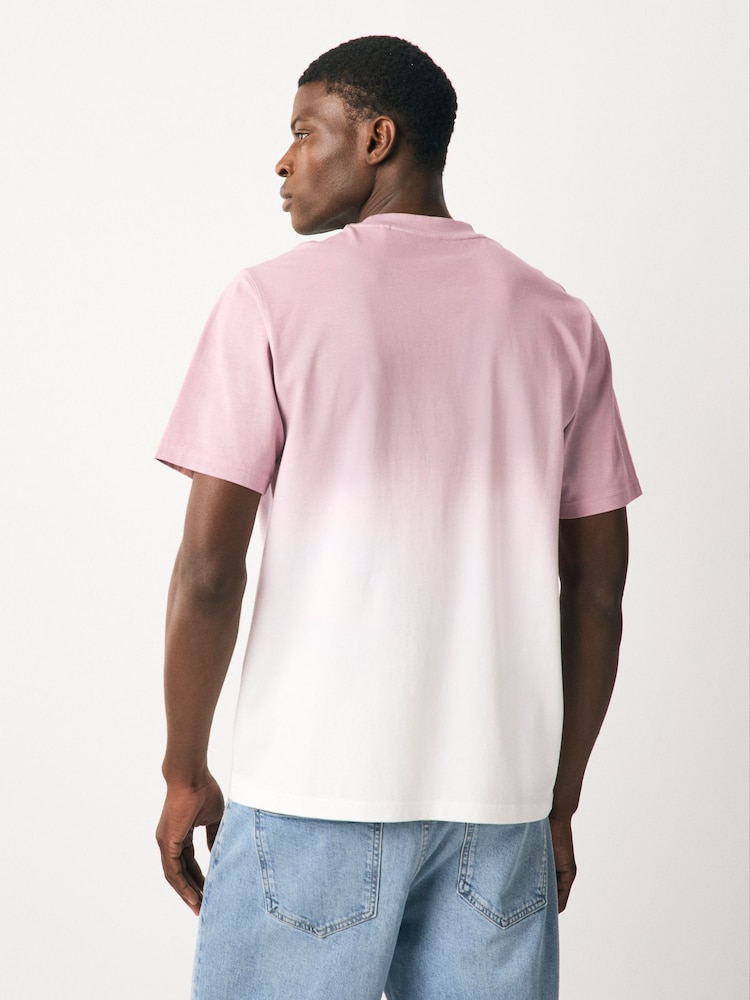 Pink Dip Dye T-Shirt - Image 2 of 7 Pink Dip Dye T-Shirt - Image 2 of 7