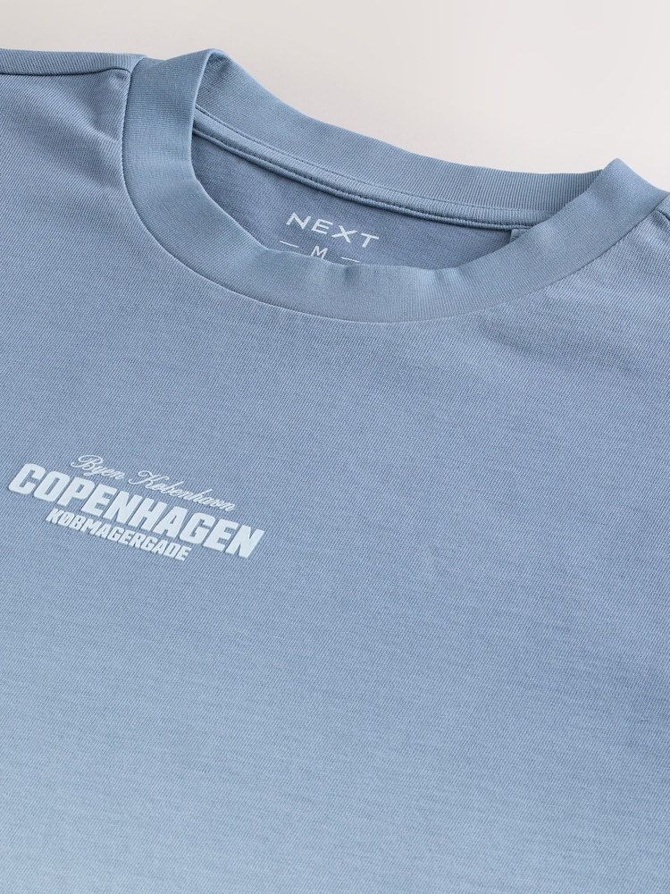 Blue Dip Dye T-Shirt - Image 8 of 8 Blue Dip Dye T-Shirt - Image 8 of 8