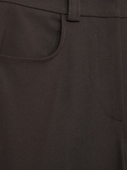 Reiss Chocolate Brown Myrtle Twill Culotte Trousers - Image 6 of 6