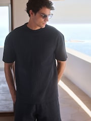 Noir - Smart Textured T-Shirt - Image 2 de 7