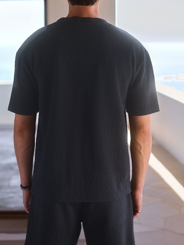 Noir - Smart Textured T-Shirt - Image 3 of 7